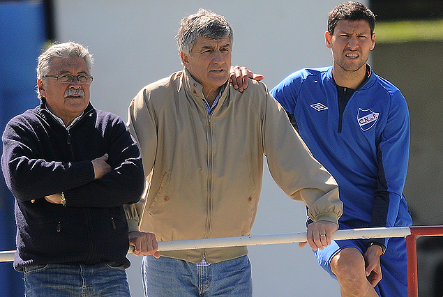 Juan Carlos Blanco, el Dr. José Luis Luvizio y "Nacho" González en Los Céspedes.