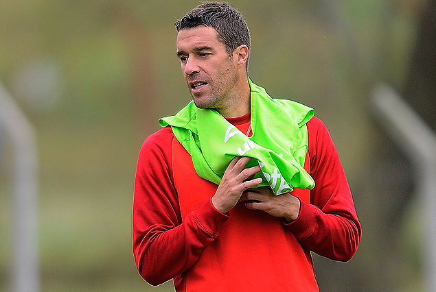 Andrés Scotti hizo parte del entrenamiento, tomando precaución con la carga laboral. 