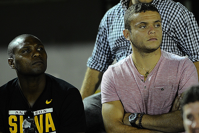 Marcelo Zalayeta y "Jona" Rodríguez en la Platea.