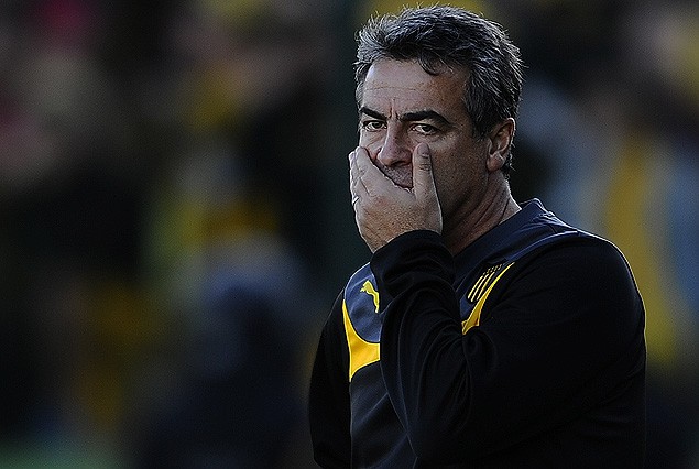 Pablo Bengoechea, el técnico de Peñarol, y la punta perdida.