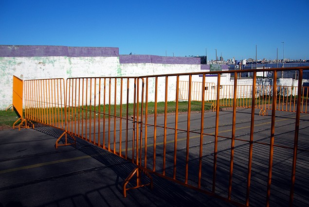 Vallado del dispositivo de seguridad para el ingreso al Parque Capurro