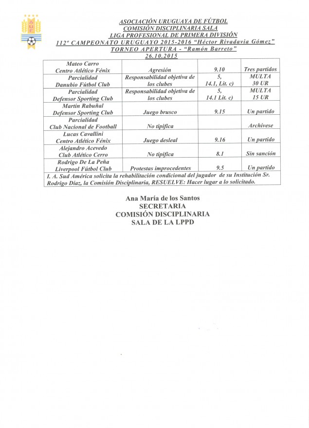 BOLETÍN OFICIAL DE FALLOS